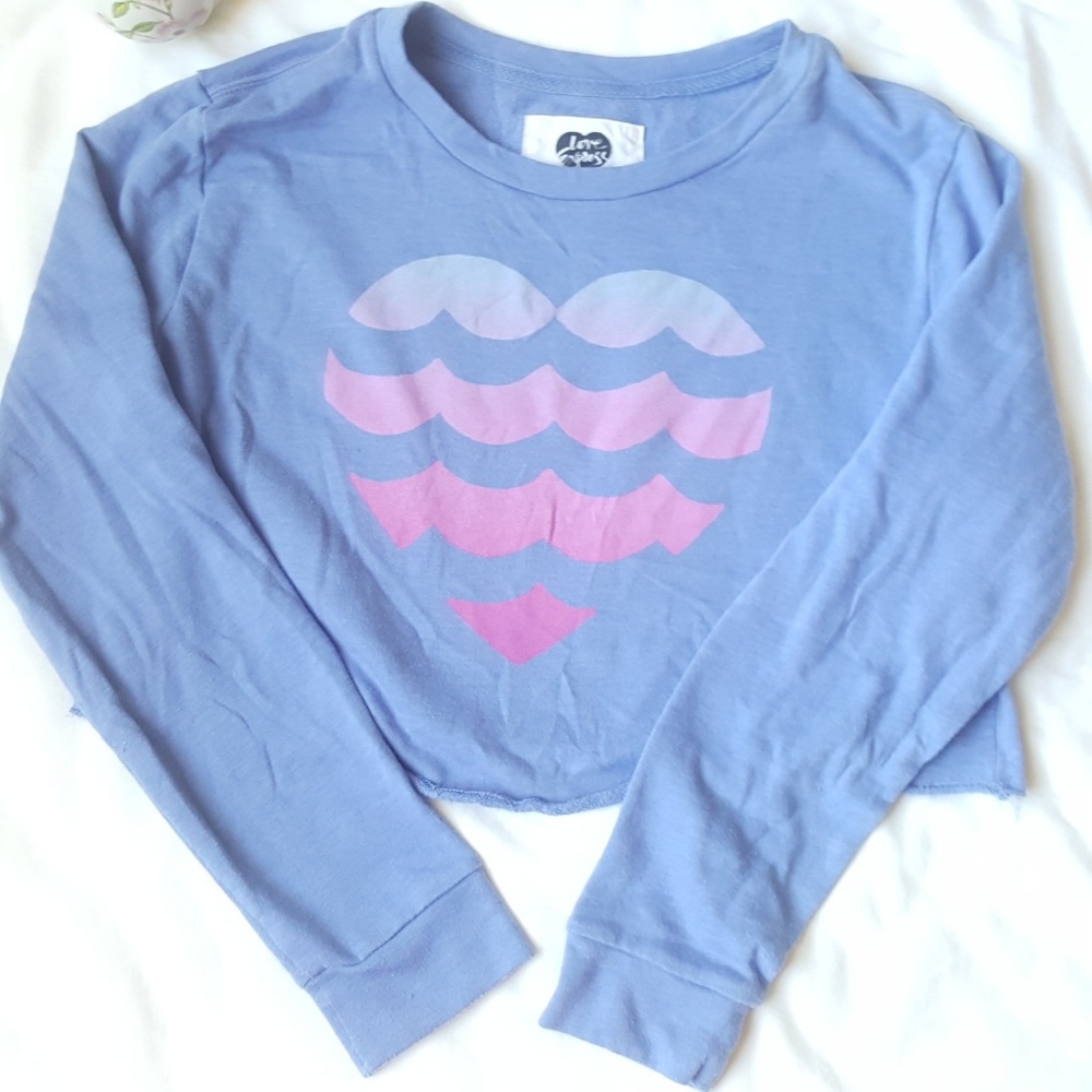 🆕 express • heart surf cropped sweatshirt tee